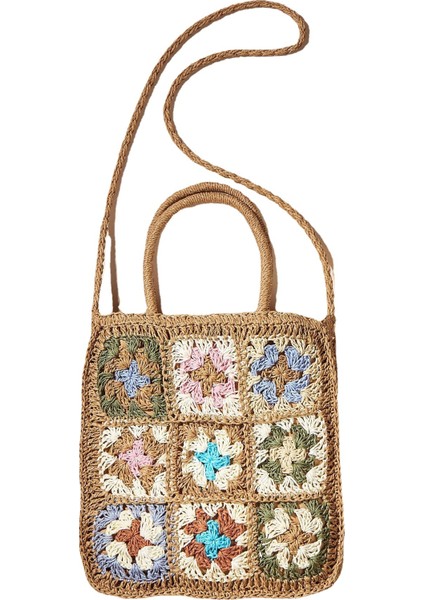 Saf El Yapımı Ürünler Çevre Dostu Dokuma Hasır Çanta (Yurt Dışından)