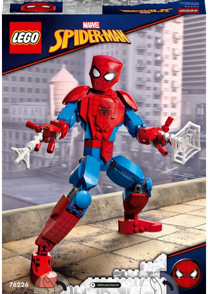 LEGO® Marvel Örümcek Adam Figürü 76226 - 8 Yaş ve Üzeri Çocuklara Oynamak ve Sergilemek için Gerçekçi bir Model Yapım Seti (258 Parça)