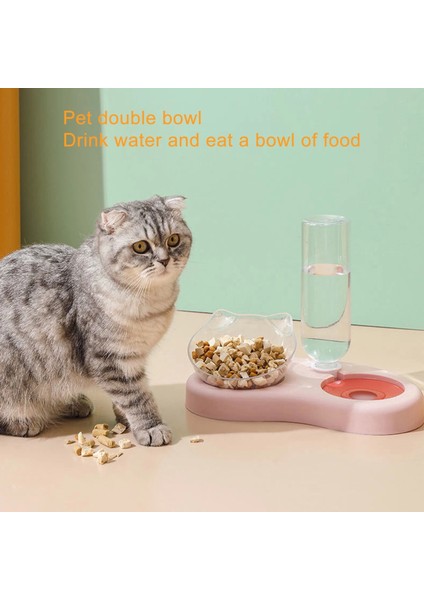 Kedi Köpek 2 In 1 Mama Kaseli ve Otomatik Su Içme Şişeli indirimleri