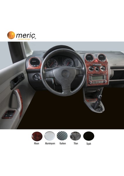 Meriç® Volkswagen Caddy Ön Torpido Kaplama Maun 18 Parça 2010-2014