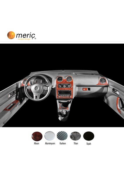 Meriç® Volkswagen Caddy Ön Torpido Kaplama Maun 16 Parça 2010-2014 fiyatları