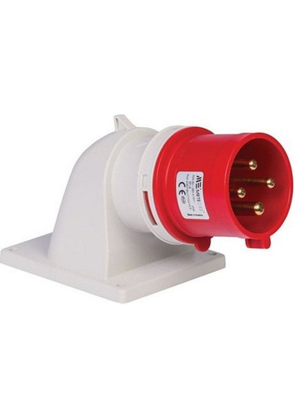 406218V 4 x 32A. IP44 Makıne Fişı -Eğik- Vidalı Bağ.