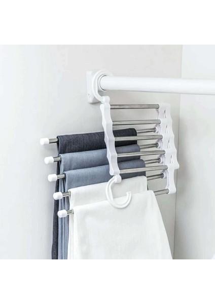 Çok Katmanlı Paslanmaz Çelik Çok Fonksiyonlu Pantolon Depolama Rafı (Yurt Dışından)