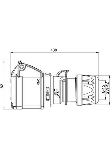 406423V 4 x 16A. IP44 Uzatma Prizi 110V.4H Vidalı Bağ. fiyatları