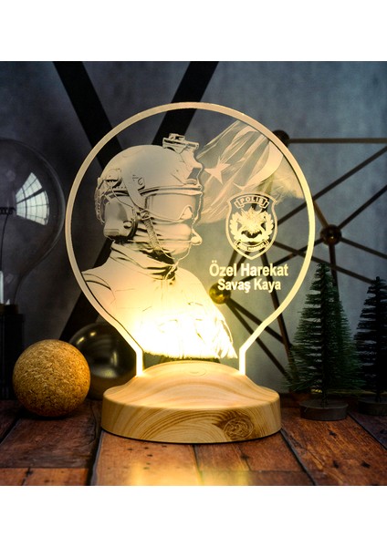Polis Özel Harekat Pöh Hediyesi Kişiye Özel Led Lamba modelleri