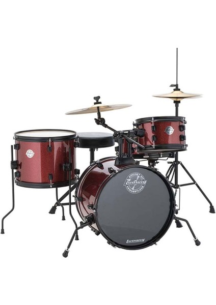 The Pocket Kit By Questlove Wine Red Sparkle Çocuklar Için Akustik Davul Seti