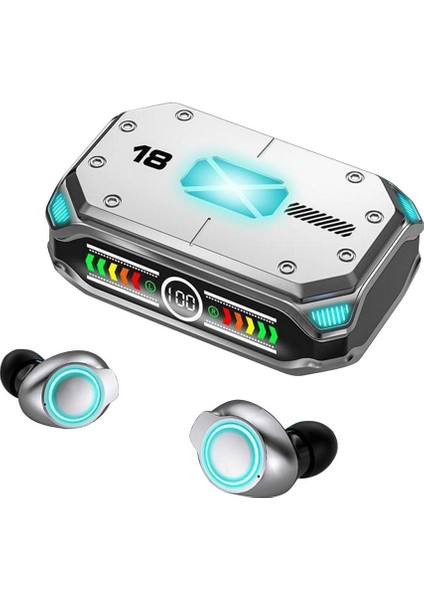 Rgb Aydınlatma Etkisi Dokunmatik Kontrol Mini Kulaklık Ipx7 Su Geçirmez Stereo Bluetooth 5.3 Kulaklık ile M43 Kablosuz Kulaklık (Yurt Dışından)