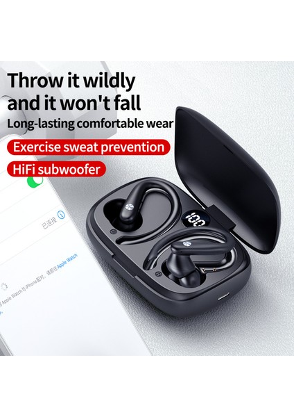 T30S Kablosuz Bluetooth Kulaklık Kulak Askılı Spor Koşu Kulak Tıkacı Güç Ekranlı Su Geçirmez Kulaklık Giyen Rahat (Yurt Dışından) fiyatları