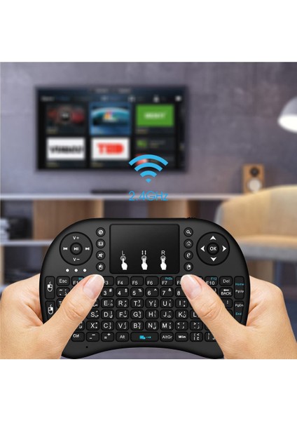 I8 Arkadan Aydınlatmalı Mini Kablosuz Klavye Ingilizce 2.4g Hava Fare Android Tv Kutusu Için Uzaktan Dokunmatik Yüzey Pc Mac Os Linux Xbox 360 Ps3 (Yurt Dışından)