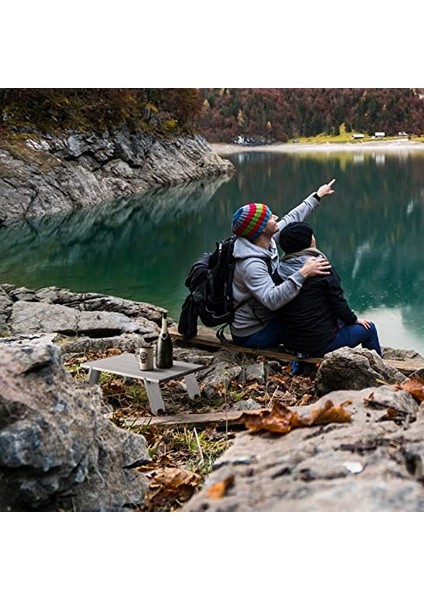 Ultralight Kompakt Küçük Kamp Masası, Sırt Çantasıyla Mini Katlanır Kamp Yan Sehpa Taşınabilir Masa Açık Piknik Için, Çadır, Seyahat, Plaj (Yurt Dışından)