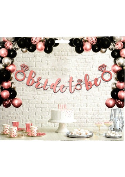 Bride To Be Kaligrafi Banner - Bakır