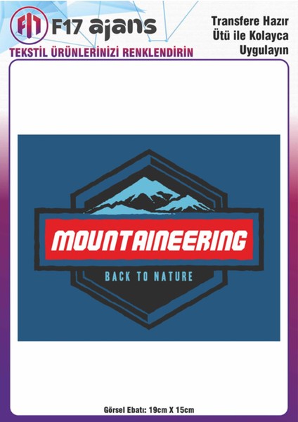 Ütü ile Yapışan Tekstil Baskı Görseli Back To Nature