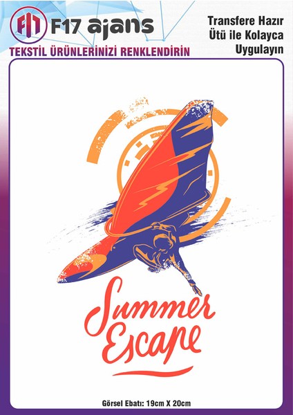 Ütü ile Yapışan Tekstil Baskı Görseli
