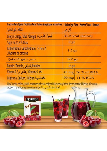 Vişne Aromalı Soğuk Toz İçecek 24x11.2gr
