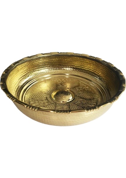 Sarı Bakır Hamam Tası Çap 20CM Derinlik 5cm