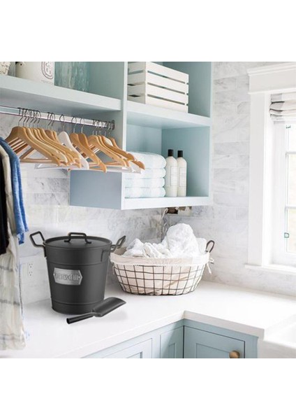 Galvaniz 33X24CM Deterjan & Saklama Kovası Siyah GLV0507