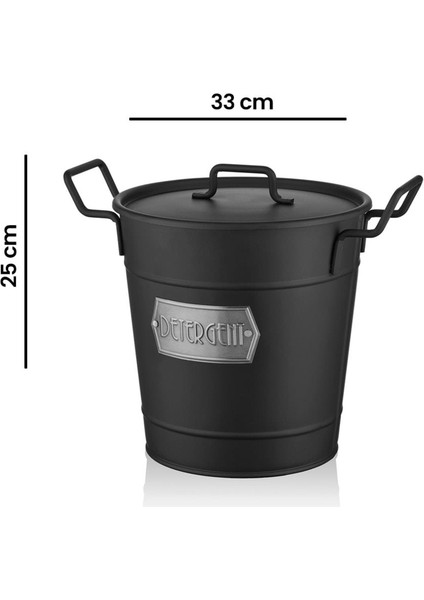 Galvaniz 33X24CM Deterjan & Saklama Kovası Siyah GLV0507 modelleri