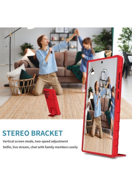 Samsung Galaxy S23 Ultra Pc + Yumuşak Tpu Kamera Sürgülü Telefon Koruyucu Kılıf - Kırmızı (Yurt Dışından) indirimleri