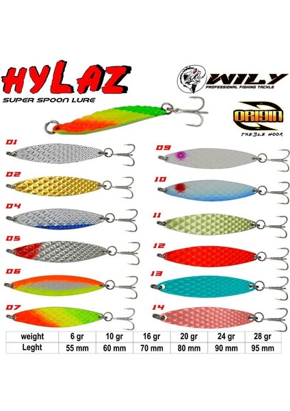 Hylaz Kaşık 10 gr 60 mm - Arkası Hologramlı 11