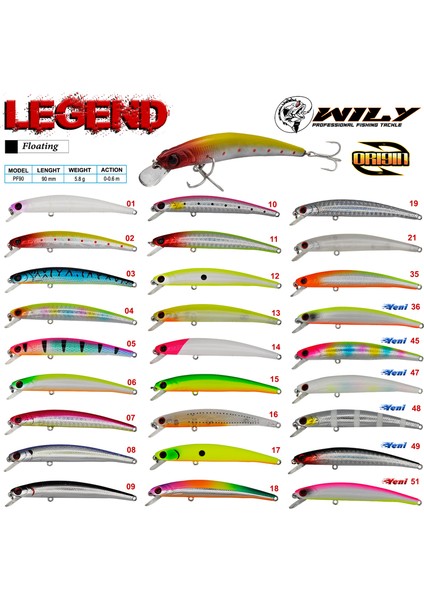 Legend 9 cm Maket Balık 5.8 gr (0-0.6m) 51