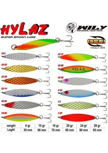 Hylaz Kaşık 20 gr 80 mm - Arkası Hologramlı 08
