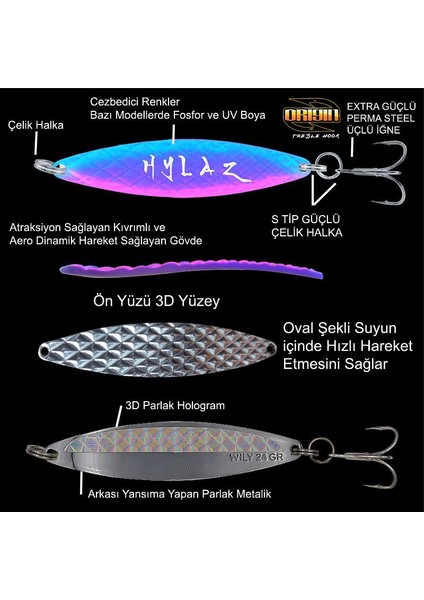 Hylaz Kaşık 20 gr 80 mm - Arkası Hologramlı 08 fiyatları