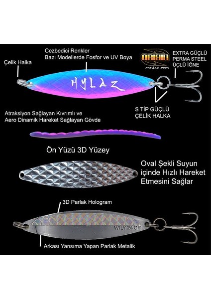 Hylaz Kaşık 6 gr 55 mm - Arkası Hologramlı 07 fiyatları