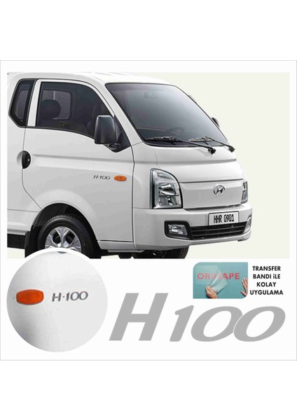 Hyundai H100 Yan Kapı Sticker Yazısı Kamyonet Iki Adet Takım