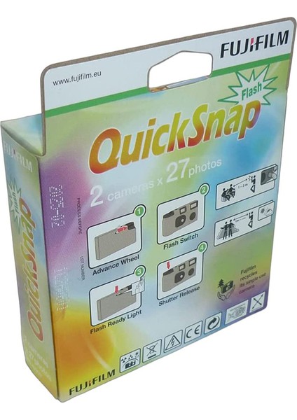 Quicksnap 27 Pozluk Çek At Flaşlı Analog Fotoğraf Makinesi Çiftli