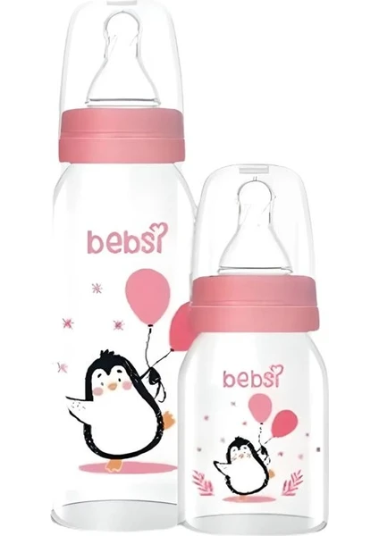 Cam Biberon Seti 2'li Pembe (250 ML-125 )