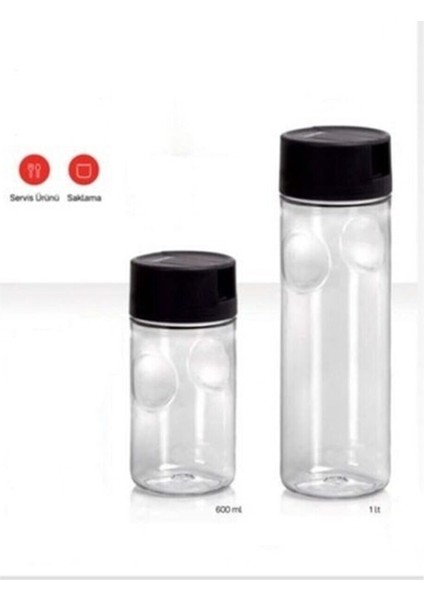 Duru Zeytinyağlık 2 Li Set ( 1 LT+600 Ml) Siyah Kapak