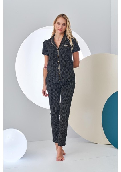 Kadın Kısa Kollu Pijama Takımı 24213