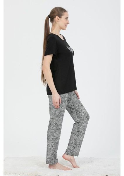 Kadın Kısa Kollu Pijama Takımı 24229