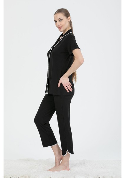 Kadın Kısa Kollu Boy Düğmeli Pijama Takımı 24243 fiyatları