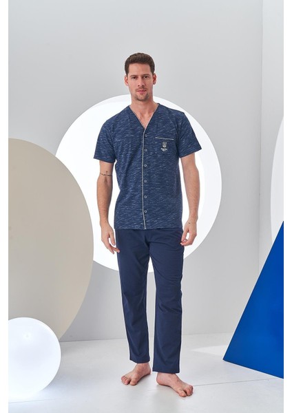 Erkek Kısa Kol Pijama Takımı 24311