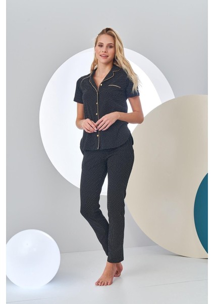 Kadın Kısa Kollu Pijama Takımı 24213