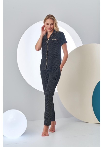 Kadın Kısa Kollu Pijama Takımı 24213