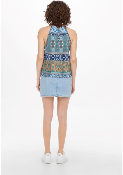 Onlalma Lıfe Vıs S/l Keyhole Top Aop