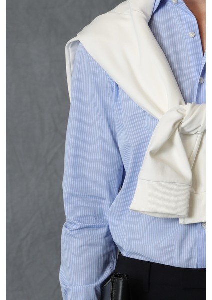 Salen Erkek Smart Gömlek Slim Fit Mavi