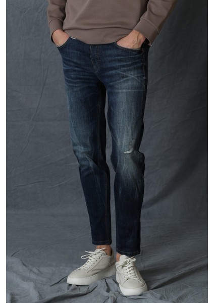 Lucas Smart Jean Erkek Pantolon Slim Fit Mavi