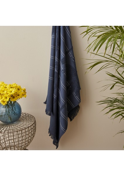 Young Denim Palm Banyo Havlusu 85x150 cm Lacivert