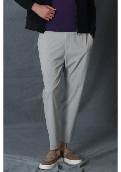 Hery Smart Erkek Chino Pantolon Slim Fit Açık Gri
