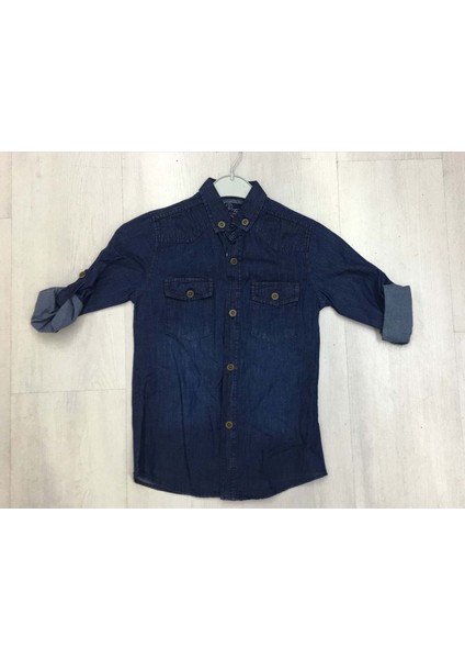 1021212 6-10 Yas Gömlek - Lacivert - 7-8 Yaş