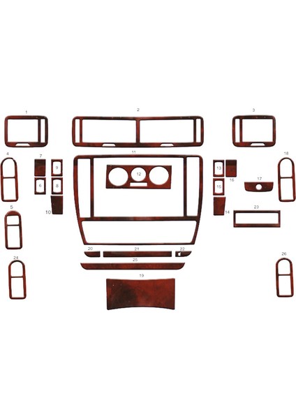Meriç® Volkswagen Passat Ön Torpido Kaplama Maun 26 Parça 1996-2004 fiyatları