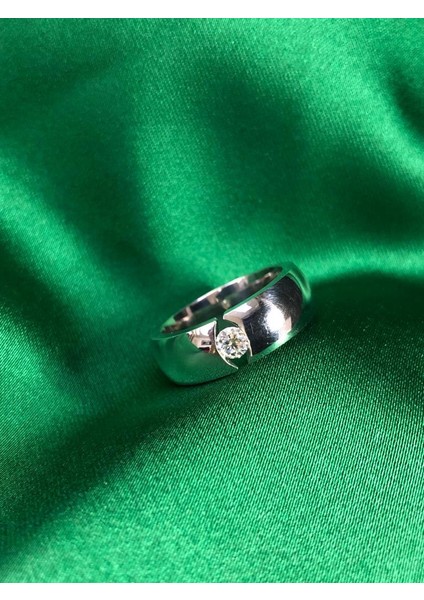 Alman Şipan Model Alyans Star Kesim Taş 925 Ayar Gümüş Beyaz Renk Yüzük Sarı,roze Renk Seçeneği fırsatları