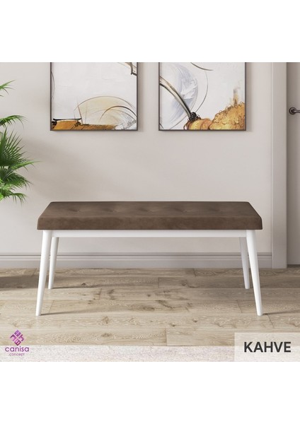 Concept Roz Serisi 80X132 Mdf Açılabilir Beyaz Mermer Desen Mutfak Masası Takımı 4 Sandalye 1 Becnh