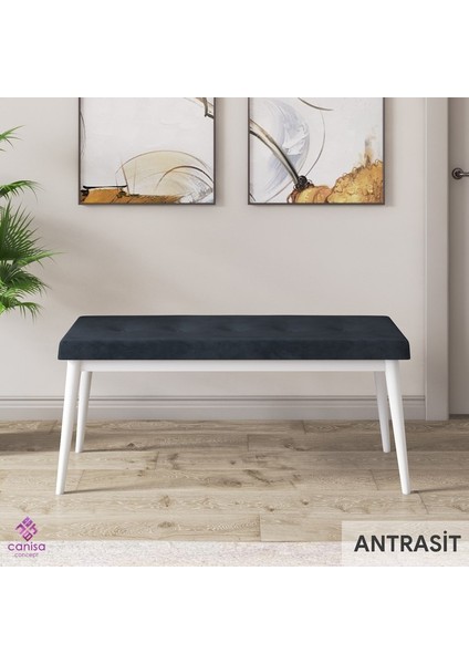 Concept Roz Serisi 80X132 Mdf Açılabilir Beyaz Mutfak Masası Takımı 4 Sandalye 1 Bench fiyatları