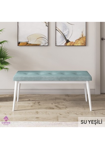 Concept Roz Serisi 80X132 Mdf Açılabilir Beyaz Mutfak Masası Takımı 4 Sandalye 1 Bench fiyatları