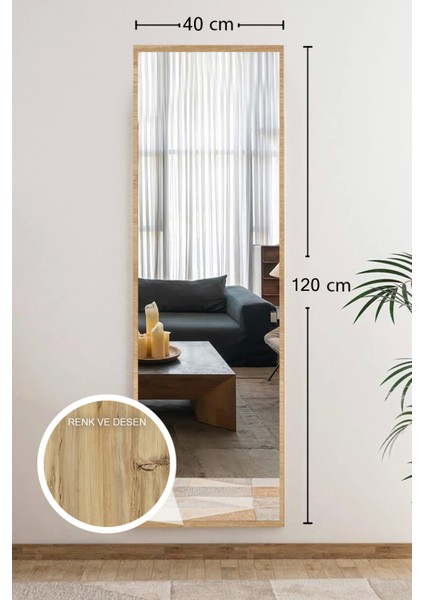 Tarz Design 40X120 cm Boy Ayna Antre Koridor Konsol Duvar Salon Banyo Wc Ofis Çocuk Yatak Odası Boy Aynası