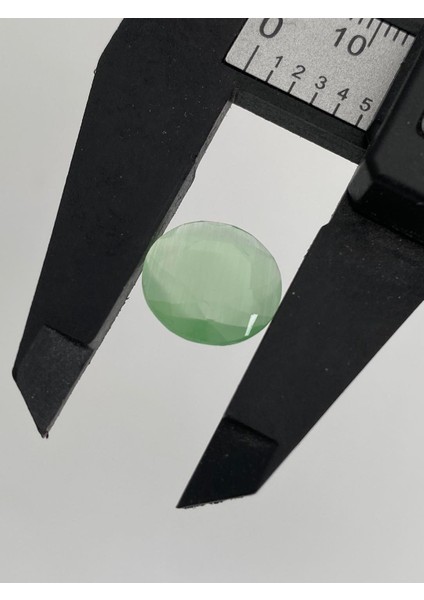 Faset Kesim Kedi Gözü Taş 14MM Yeşil 1 Adet
